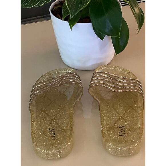 H2K SUNNY GOLD LADIES SLIDES size 7.5 - Picture 4 of 8